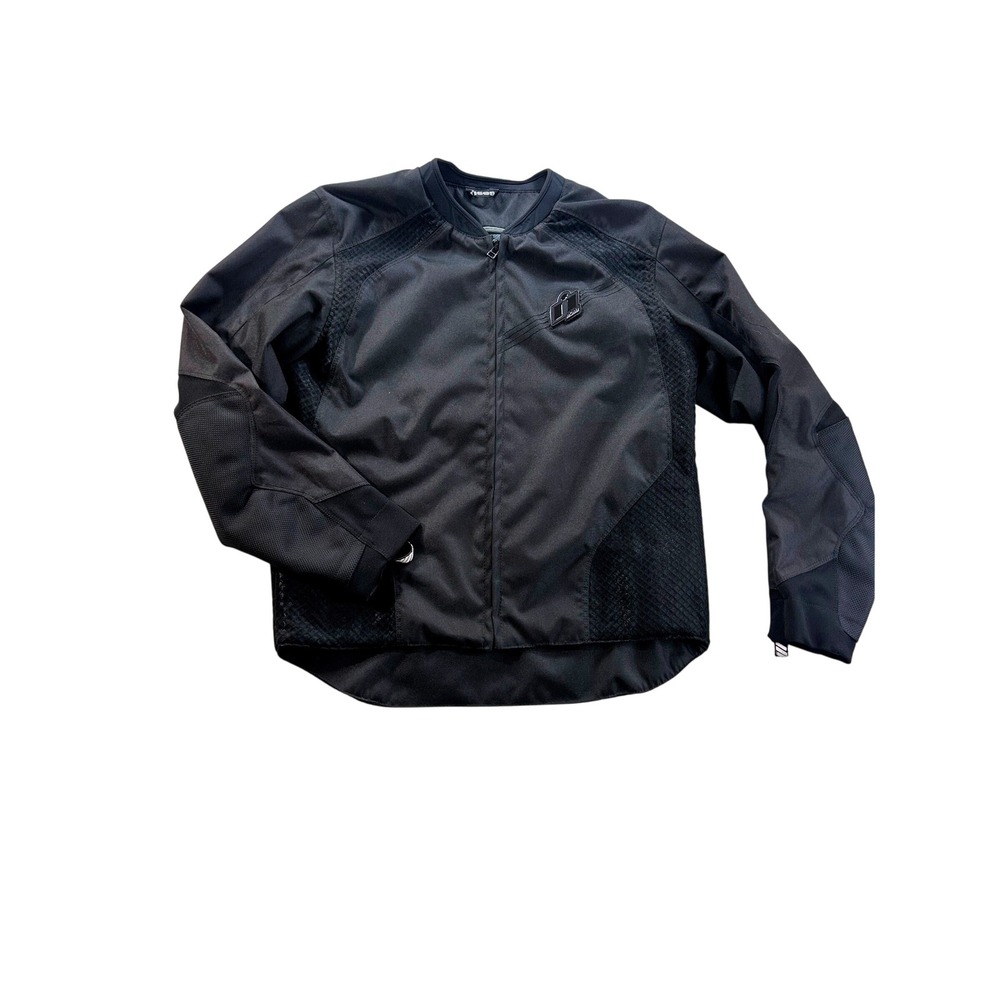 Icon Overlord Stealth Textile Riding Jacket Black Mens Medium D3O Impact Pocket